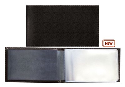 Переплетный материал Визитницы, 20 карманов, со съемным блоком, 10,5х6,5 см, STARK черный