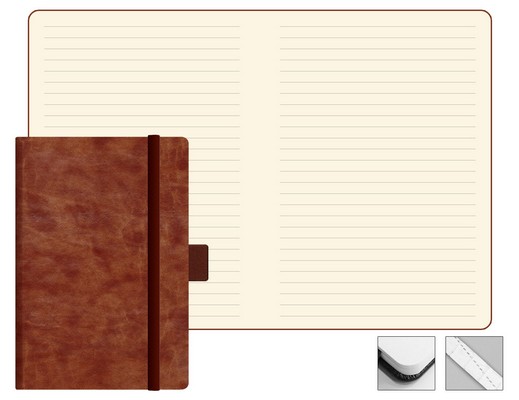 Переплетный материал Записная книжка в линейку Freenote 10.5x16 см, тон. винная