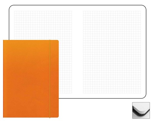 Переплетный материал Блокнот в клетку City 10.5x14 см оранжевый