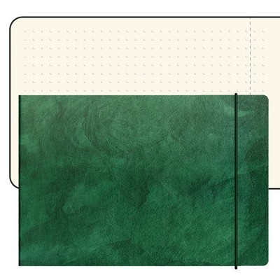 Переплетный материал Блокнот в уголок, с перфорацией, тон. City 14x10.5 см зелёный