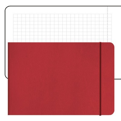 Переплетный материал Блокнот в клетку с перфорацией City 14x10.5 см красный