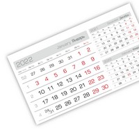 настольные календари «3 в одном» мелованные домики мини (95*170) серебристо-белый