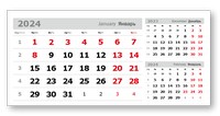 настольные календари «3 в одном» мелованные домики (95*200) серебристо-белый